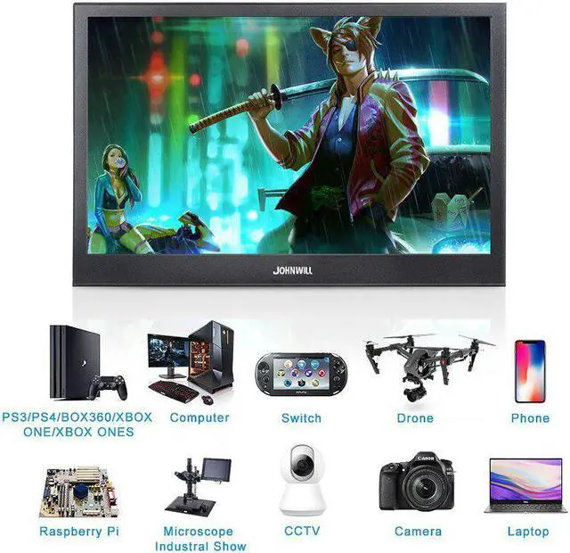 Alt view image 3 of 5 - Monitor  touch screen 13.3 inch 2K PC PS4 Xbox 360 1080P IPS HD LCD LED Display for Raspberry Pi switch laptop