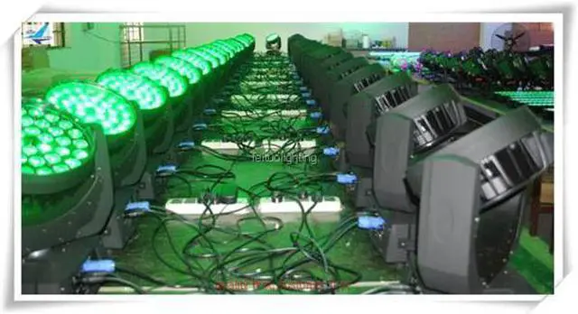 Alt view image 5 of 5 - Professional LED Moving Head 36x18w Zoom Wash RGBWA UV 6IN1 Lyre Lighting for Party Disco Wedding (2Pcs + fly case)