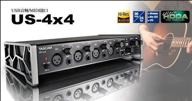 Alt view image 6 of 7 - US-4x4 US4x4 4-in/4-out USB audio MIDI interface professional computer studio recording sound card with mic preamps