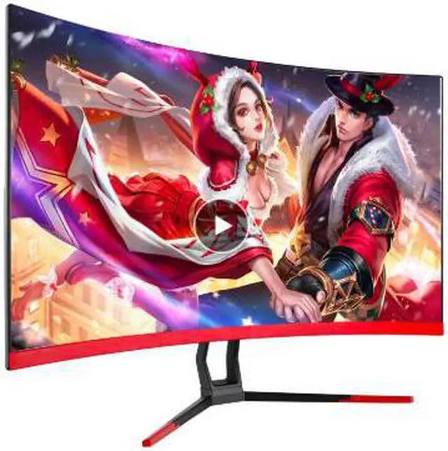Main image of 24" 27 Inch Curved Wide Screen LCD Gaming Monitor Flexural Panel 2mm Side Bezel-Less  DVI Input Flicker Free