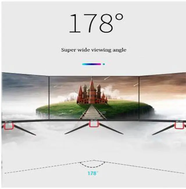 Alt view image 5 of 5 - 22 24" 27 inch 32" curved 75Hz LED monitor S-PVA 1920 * 1080 Curved screen 1080P Gaming monitor Display VGA  audio interface