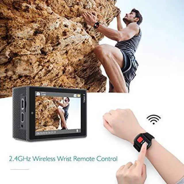 Alt view image 3 of 5 - Touch 4K EIS Action Camera 16MP Vision 4 Support External Mic Underwater Camera Remote Control WiFi Sports Camera