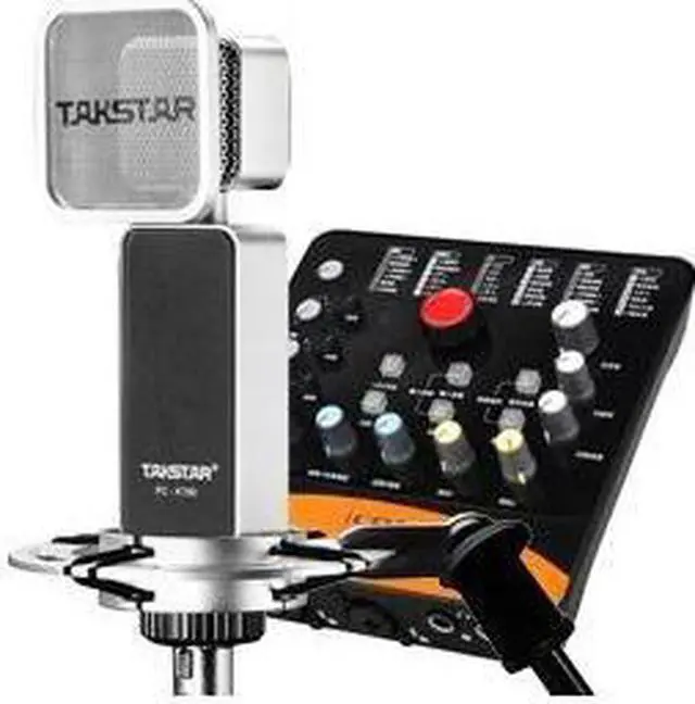 Alt view image 2 of 5 - PC-K700 recording microphone + ICON upod pro sound card with ISK audio cables for Internet karaoke, personal recording