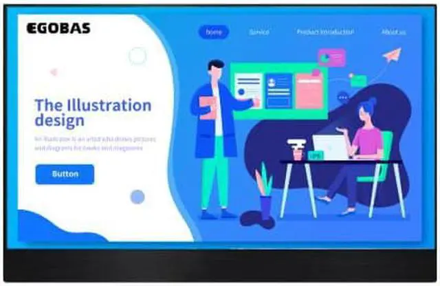 Alt view image 4 of 5 - Monitor 7 Inch Portable USB Monitor Raspberry Pi Touch Screen IPS Display Computer Monitor 1024X600