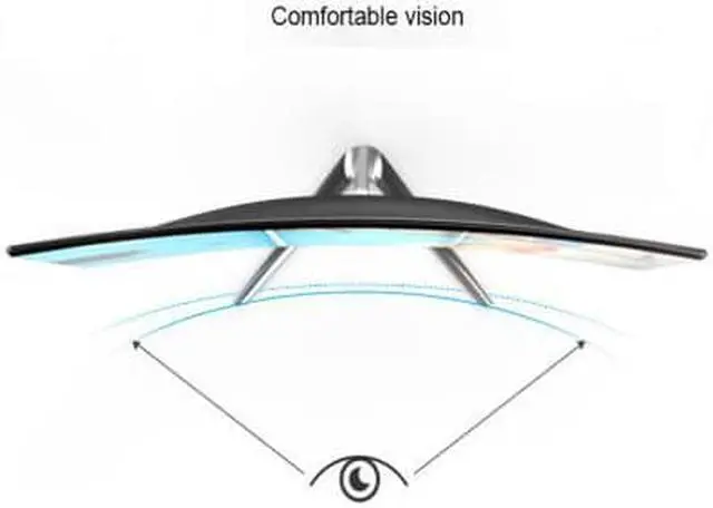 Alt view image 3 of 5 - 24Inch 1920×1080p Curved Screen Computer Monitor PC 60/75Hz HD Gaming VGA- 24 Inch Curved Panel Display