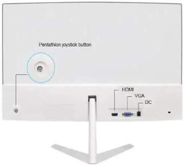 Alt view image 3 of 5 - 27 inch Game Competition Curved Widescreen IPS/Led 24" Gaming Monitor 75Hz /VGA input White/Red Monitor