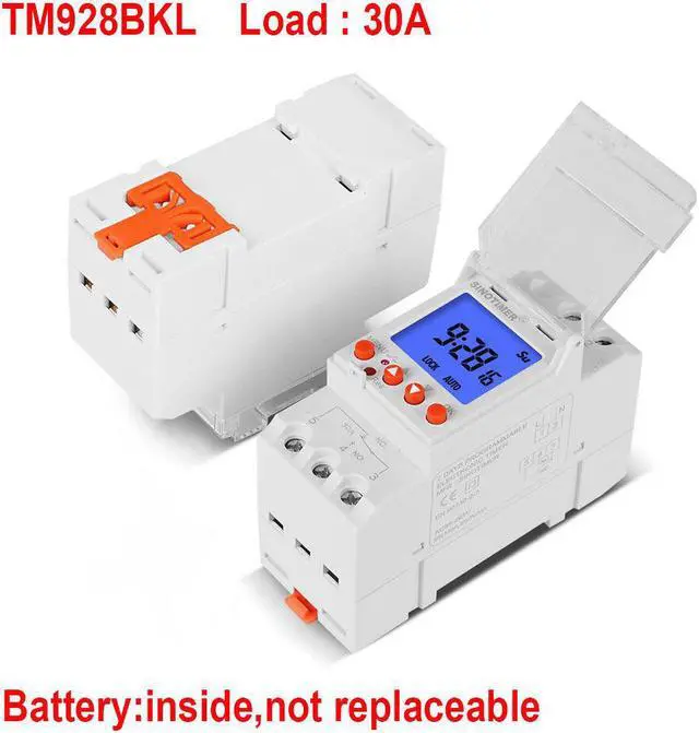Alt view image 2 of 5 - TM928AKL TM928BKL LCD Display Backlight Digital Weekly Programmer Universal 220V 110V Input 1NO + 1NC Cycle Time Controller DIN Rail