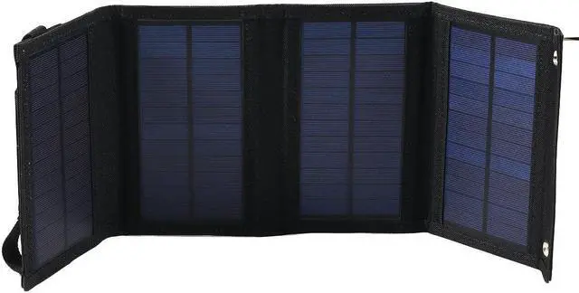 Alt view image 3 of 5 - 30W 5V Foldable Sunpower Solar Panel Charger Solar Power Bank USB Backpack Camping Hiking