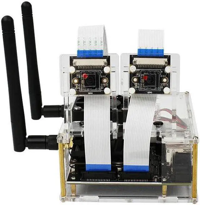 Alt view image 4 of 5 - Jetson Nano Development Board Acrylic NVIDIA Protective Case With Cooling Fan Compatible B01