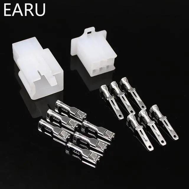 Alt view image 2 of 5 - 10set/lot 2.8mm 2/3/4/6/9 pin Automotive 2.8 Electrical wire Connector Male Female cable terminal plug Kits Motorcycle ebike car