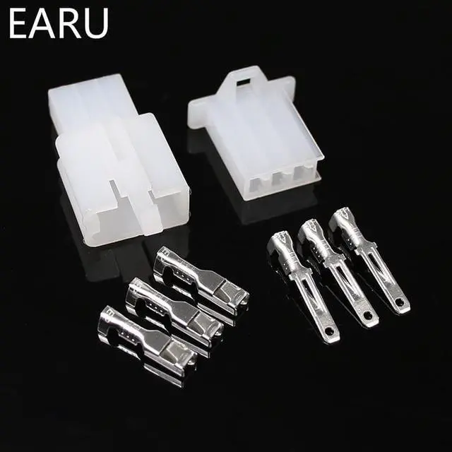 Alt view image 4 of 5 - 10set/lot 2.8mm 2/3/4/6/9 pin Automotive 2.8 Electrical wire Connector Male Female cable terminal plug Kits Motorcycle ebike car