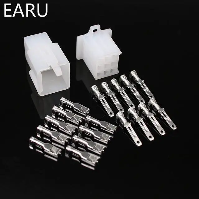 Main image of 10set/lot 2.8mm 2/3/4/6/9 pin Automotive 2.8 Electrical wire Connector Male Female cable terminal plug Kits Motorcycle ebike car