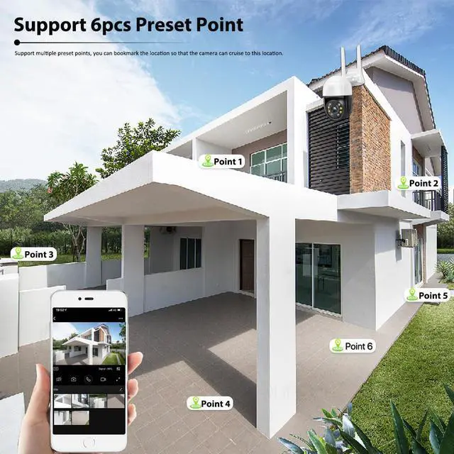 Alt view image 2 of 5 - 5MP Wifi IP Camera 3MP HD Tuya Outdoor PTZ Camera Ai Human Detect 1080P Security CCTV Camera Wireless Auto Tracking t Life