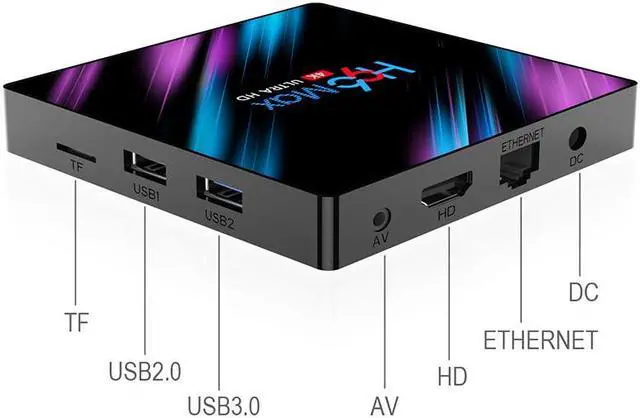 Alt view image 4 of 5 - H96 MAX Smart TV Box Android 10.0 4GB RAM 64GB ROM RK3318 1080p 60fps H96Max 4K WiFi Media Player Youtube Set Top Box 1G8G