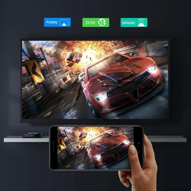 Alt view image 3 of 5 - H96 MAX Smart TV Box Android 10.0 4GB RAM 64GB ROM RK3318 1080p 60fps H96Max 4K WiFi Media Player Youtube Set Top Box 1G8G