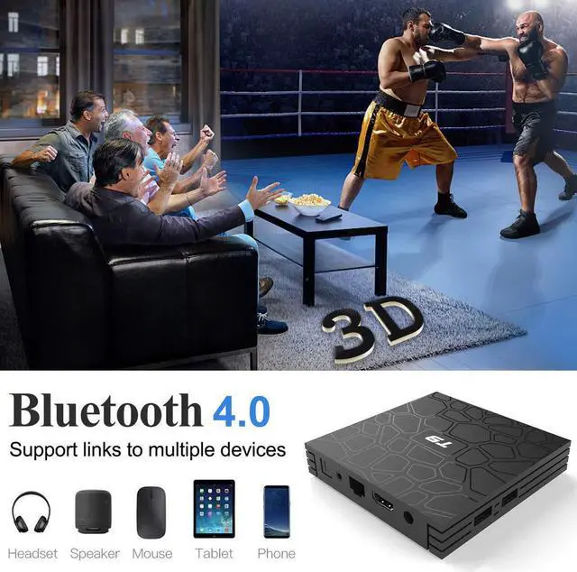 Alt view image 3 of 5 - 2018 T9 tv box android 8.1 WIFI 4GB 64GB TV Box Bluetooth 4.0 RK3328 Quad Core 4G 32G Smart tv box Set Top android 8.1 Box 5G