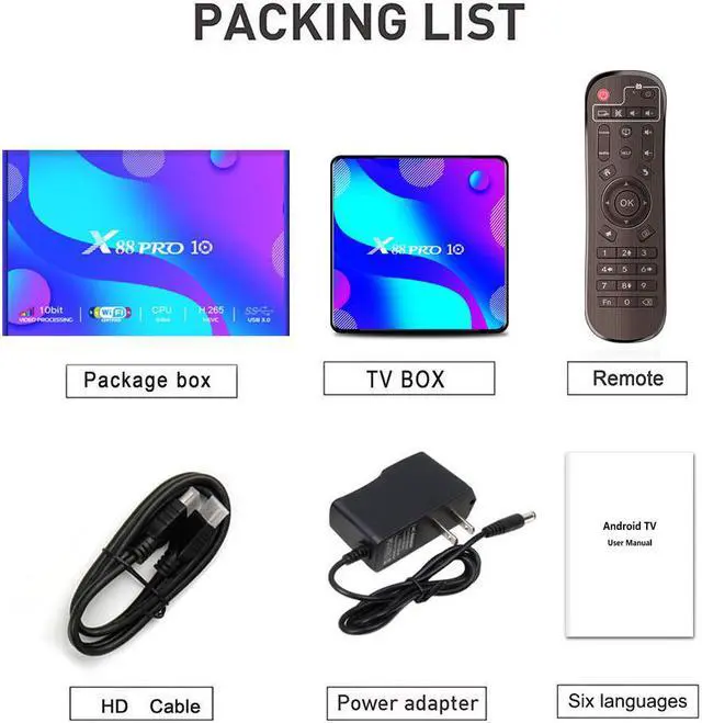 Alt view image 5 of 5 - PRO 10 Android 10 Smart TV Box 4GB 128GB RK3318 Quad Core 4K HD 2.4G/5G Dual Wifi Netflix Youtube Media Player Set Top Box