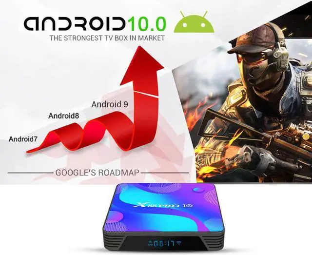 Alt view image 4 of 5 - PRO 10 Android 10 Smart TV Box 4GB 128GB RK3318 Quad Core 4K HD 2.4G/5G Dual Wifi Netflix Youtube Media Player Set Top Box