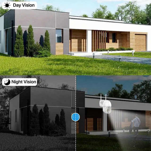 Alt view image 3 of 5 - 8MP 4K HD WiFi IP Camera Outdoor 5MP H.265 Security PTZ Camera AI Auto Tracking CCTV Camera 3MP 1080P Video Surveillance iCSee