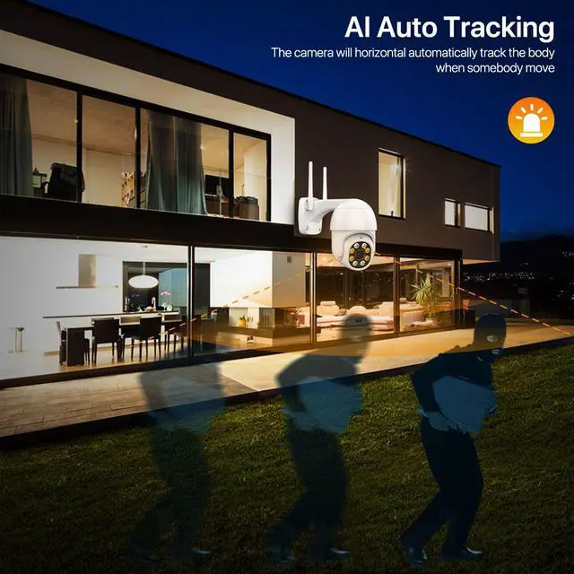 Alt view image 3 of 5 - 4K 8MP HD Wifi IP Camera 5MP 3MP Wireless Security PTZ Camera H.265 AI Human Detection Surveillance Camera P2P CCTV iCSee APP