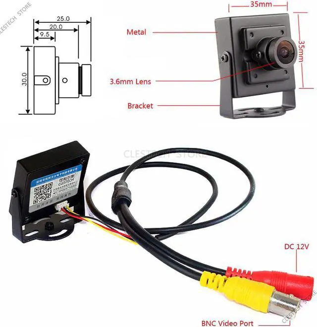 Alt view image 2 of 5 - Small HD CCTV AHD Mini Camera 5MP 4MP 2MP 1080P SONY-IMX326 Metal little Cam HD ALL FULL Digital Micro Video with bracket