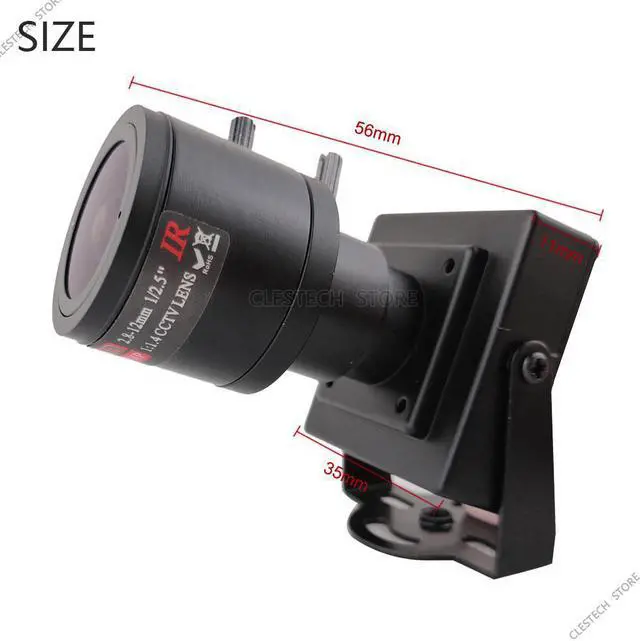 Alt view image 3 of 5 - Small HD CCTV AHD Mini Camera 5MP 4MP 2MP 1080P SONY-IMX326 Metal little Cam HD ALL FULL Digital Micro Video with bracket
