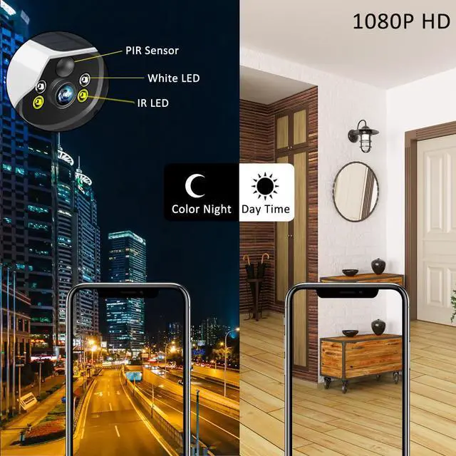Alt view image 4 of 4 - 1080P IP Camera WIFI Wireless Solar Panel Battery Security Camera Tuya t Life PIR Human Motion HD Video Surveillance camera