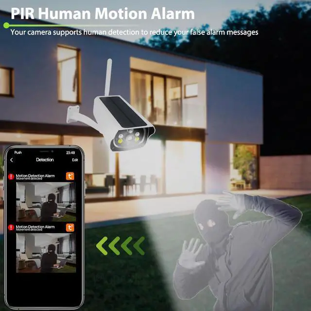 Alt view image 2 of 4 - 1080P IP Camera WIFI Wireless Solar Panel Battery Security Camera Tuya t Life PIR Human Motion HD Video Surveillance camera
