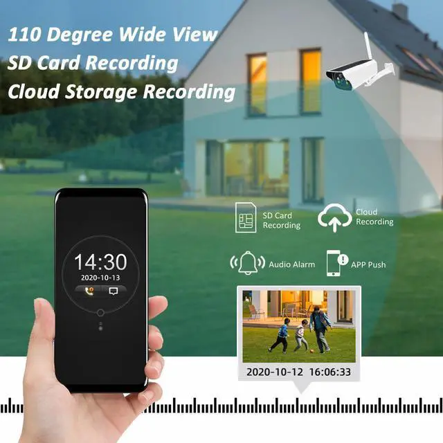 Alt view image 3 of 4 - 1080P IP Camera WIFI Wireless Solar Panel Battery Security Camera Tuya t Life PIR Human Motion HD Video Surveillance camera