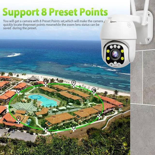 Alt view image 3 of 5 - 4G SIM Card IP Camera Wifi Outdoor 5MP HD PTZ Wireless Camera H.265 Speed Dome Security CCTV Surveillance Camera Camhi APP