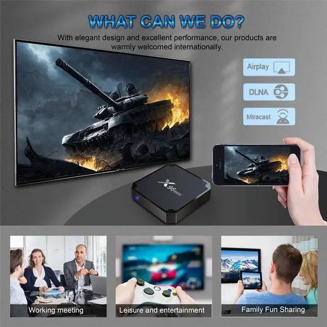 Alt view image 3 of 6 - Hetai Tech X96 Mini 4K HDR Smart TV Box - High Definition Network Media Player with HEVC and H.265 Support International Version  No Warranty