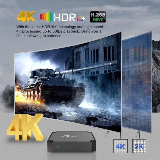 Alt view image 2 of 6 - Hetai Tech X96 Mini 4K HDR Smart TV Box - High Definition Network Media Player with HEVC and H.265 Support International Version  No Warranty