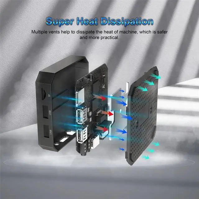 Alt view image 4 of 6 - Hetai Tech X96 Mini 4K HDR Smart TV Box - High Definition Network Media Player with HEVC and H.265 Support International Version  No Warranty