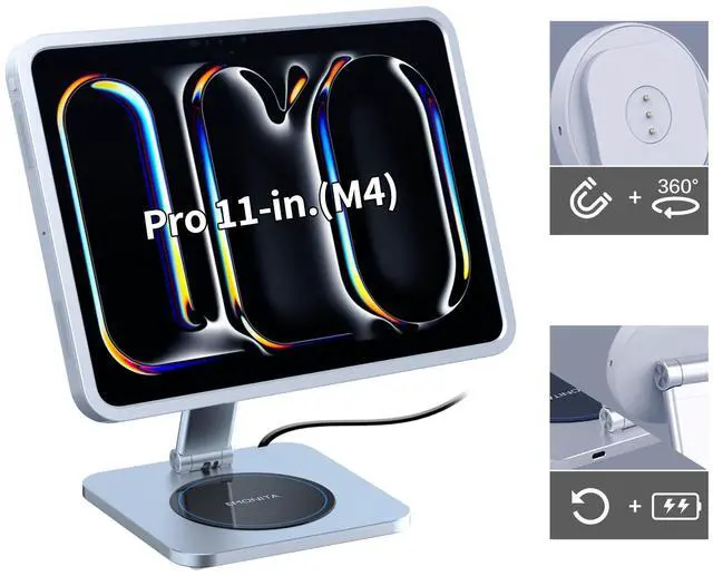 EMONITA foldable Magnetic Stand with Charging Case A11 for iPad