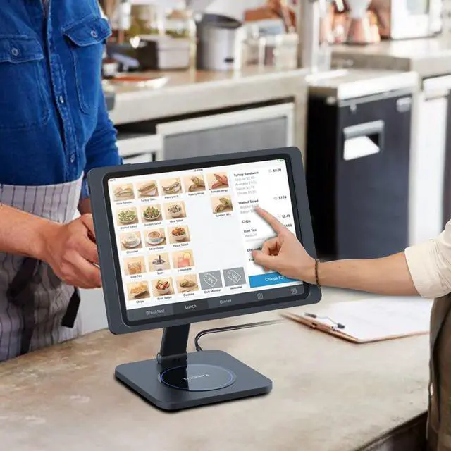 Alt view image 5 of 5 - EMONITA Foldable Magnetic Stand with Charging Case A9 for iPad Air, iPad Pro 11-Inch. Strong Magnets, 360 Rotation, 90 Tilt, 45W Fast Charger Adapter USB C Cable Included