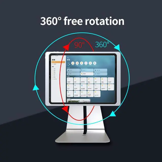 Alt view image 2 of 7 - EMONITA Magnetic iPad Stand with Charging Case for iPad mini (6th gen/ A17) 8.3", 360° Adjustable and Rotatable Charging Port