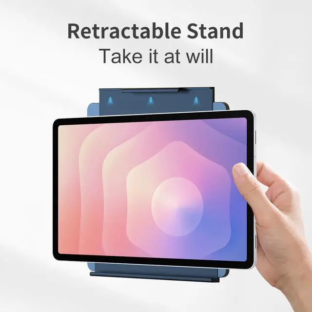 Alt view image 2 of 7 - EMONITA ClipDock Anti-Theft Wall Mount Holder w/ Hidden AC Power Module for Samsung, Redmi, Lenovo Android Tablets (Height 163-173mm/6.42"-6.80", Max Depth 7.5mm)