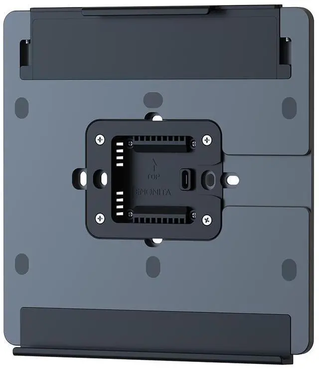 Alt view image 5 of 7 - EMONITA ClipDock Anti-Theft Wall Mount Holder w/ Hidden AC Power Module for Samsung, Redmi, Lenovo Android Tablets (Height 163-173mm/6.42"-6.80", Max Depth 7.5mm)