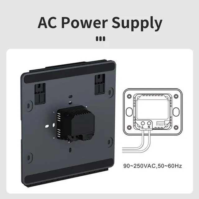 Alt view image 6 of 7 - EMONITA ClipDock Anti-Theft Wall Mount Holder w/ Hidden AC Power Module for Samsung, Redmi, Lenovo Android Tablets (Height 163-173mm/6.42"-6.80", Max Depth 7.5mm)