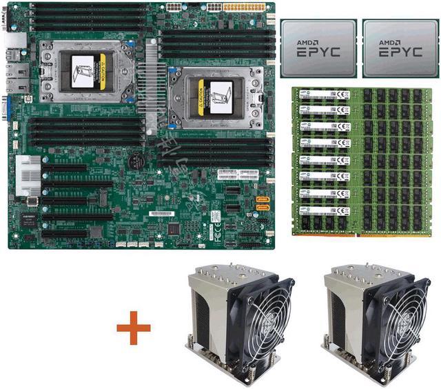 Supermicro H11DSi-NT Motherboard +2x AMD EPYC 7601 CPU +8x 32GB