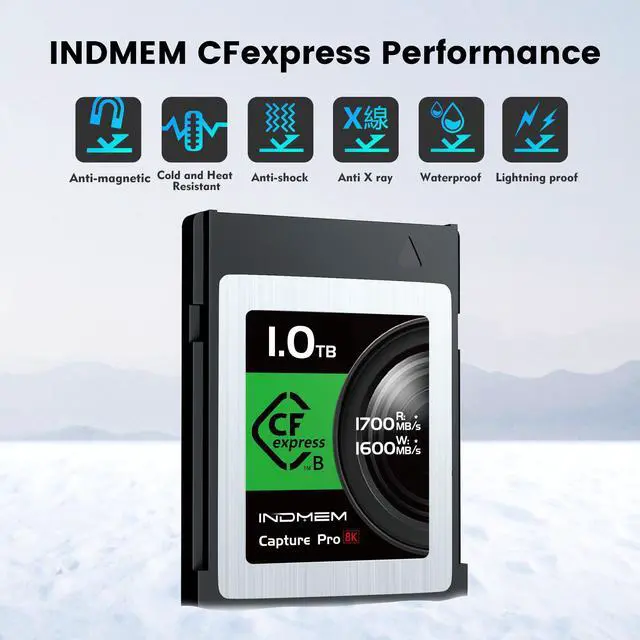 Alt view image 2 of 7 - 1TB CFExpress Type B Memory Card R:1700MB/s 8K Professional CFexpress Card For Photographer CFexpress Memory Card For Canon, For Panasonic, For Nikon