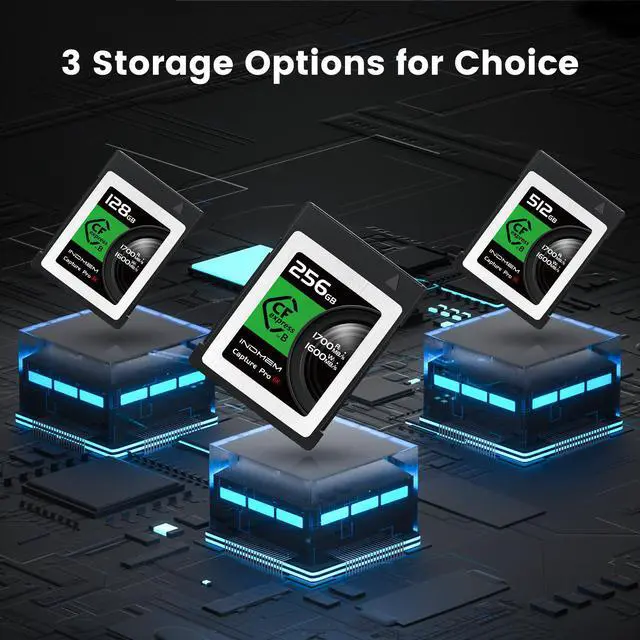 Main image of 256GB Professional CFexpress Card Type B Capture INDMEM Pro Memory Card 1700MB/s Professional CFexpress Card For Photographer High Capacity, Fast Speed, Waterproof