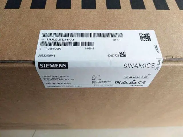 Main image of New Siemens PLC Moudle S120 18A 6SL3120-2TE21-8AA3 6SL3 120-2TE21-8AA3 DHL/FEDEX