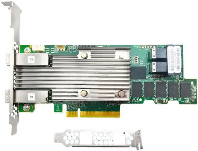 Alt view image 2 of 6 - Broadcom MegaRAID 9480-8i8e - Storage controller (RAID) - 16 Channel - SATA 6Gb/s/SAS 12Gb/s low profile - 1200 MBps - RAID 0, 1, 5, 6, 10, 50, JBOD, 60 - PCIe 3.1 x 8