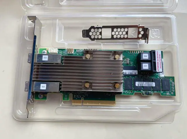 Alt view image 3 of 6 - Broadcom MegaRAID 9480-8i8e - Storage controller (RAID) - 16 Channel - SATA 6Gb/s/SAS 12Gb/s low profile - 1200 MBps - RAID 0, 1, 5, 6, 10, 50, JBOD, 60 - PCIe 3.1 x 8
