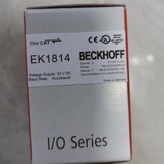 Alt view image 2 of 3 - New Beckhoff EK1814 EK 1814 PLC Input/Output Module PLC Processors In Box FEDEX DHL Shipping
