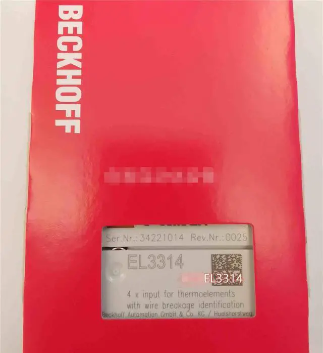新しいBeckhoff EL3314モジュールボックスEL3314 1PCS新しいEL3314 BECKHOFF EL 3314 PLCモジュールボックスPing