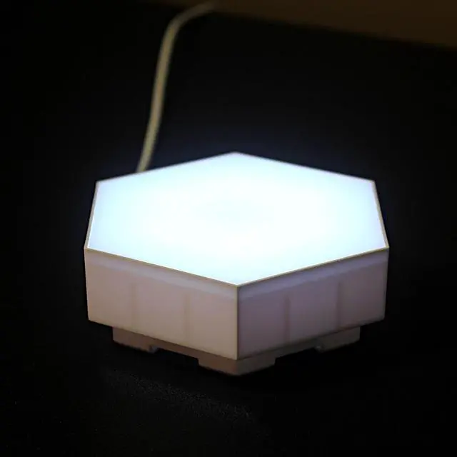 Alt view image 6 of 7 - CZQEPMB RGB Gaming Room Light, Touch sensitive modular wall lights Honeycomb wall lamps RGB LED ambient lights music sync(6PCS)