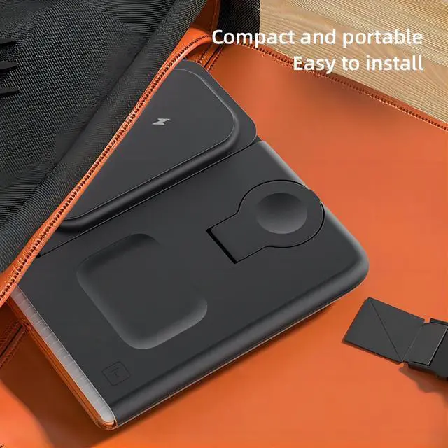 Alt view image 6 of 7 - CZQEPMB 4 in 1 Fast Charing Wireless Charger Station for IPhone/iWatch/Samsung All Phones and Watches Earbuds Series White