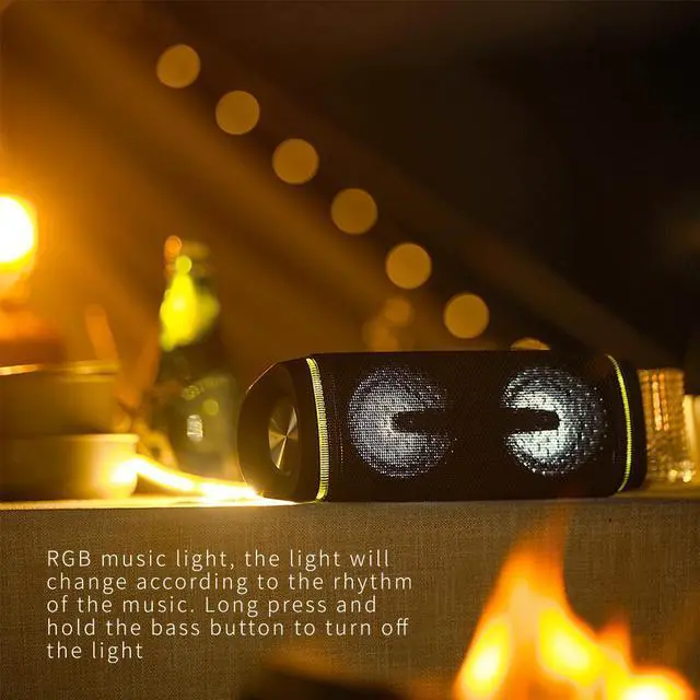 Alt view image 3 of 7 - CZQEPMB Portable wireless speaker MM II,with 40W output sound,,AUX,TF,TWS,USBconnection,Power bank output